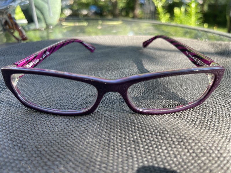 NEW AUTHENTIC BLINDE THE WONDROUS PUZ JAPAN GLASSES FRAME PURPLE/pink 56 16-135