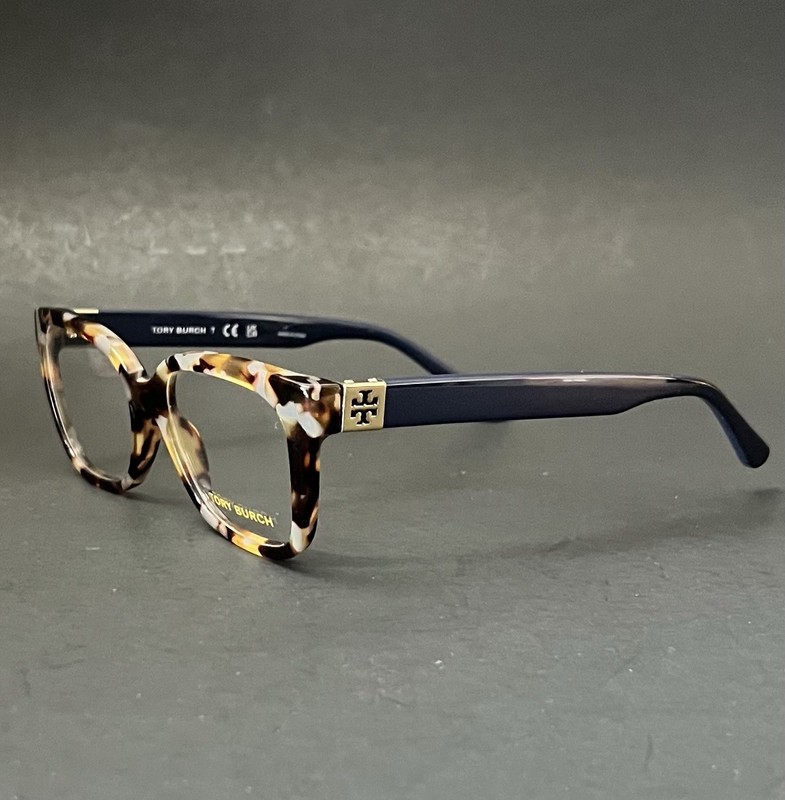 TORY BURCH TY2084 Porcini Tortoise Acetate Frame Brown & Blue 52 17 140 NEW gallery