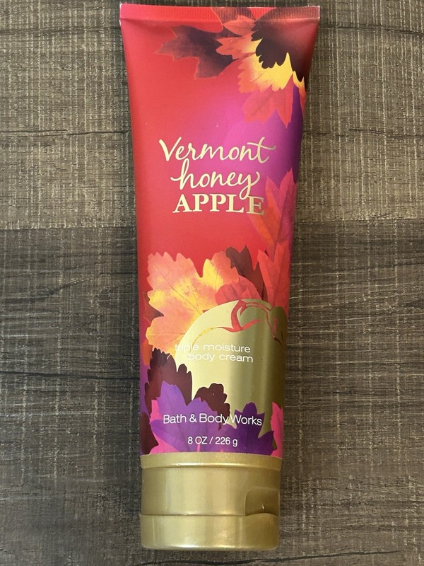 Bath & Body Works Vermont Honey Apple Triple Moisture Cream 8oz New Rare
