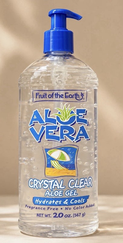 Fruit Of The Earth Crystal Clear Aloe Vera Gel 20oz(PACK OF 6) Hydrates & Cools