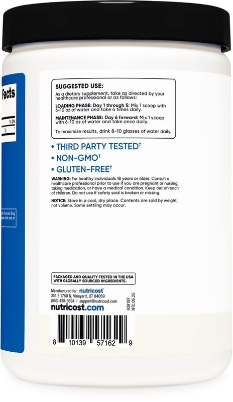 Nutricost Pure Creatine Monohydrate Powder 500g Micronized Unflavored Workout gallery