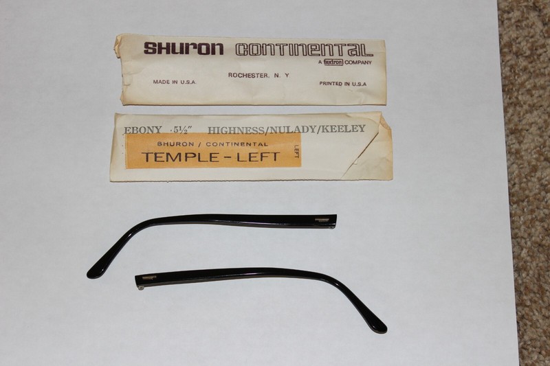 Vintage Shuron Highness Nulady Black Plastic 5 1/2″ Women’s TEMPLES NEW USA