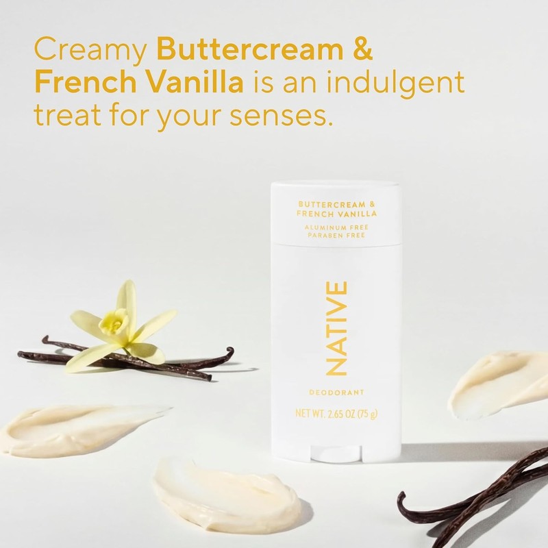 Native Aluminum Free Deodorant Buttercream & French Vanilla 2.65 oz gallery