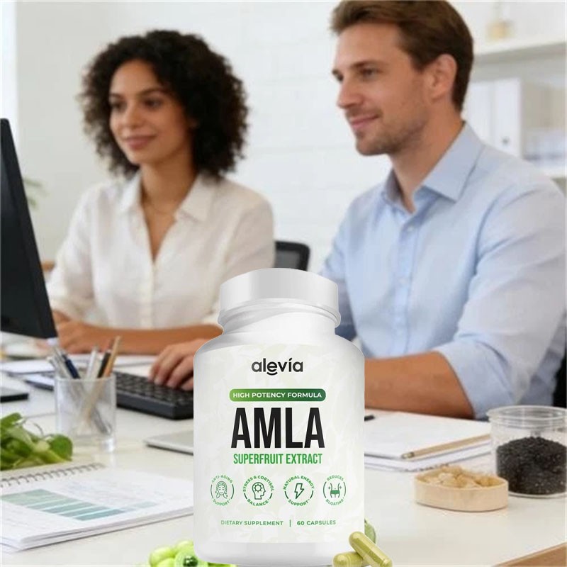 Alevia Organic Amla Capsules 1000mg Indian Gooseberry Antioxidant Supplement 60c gallery
