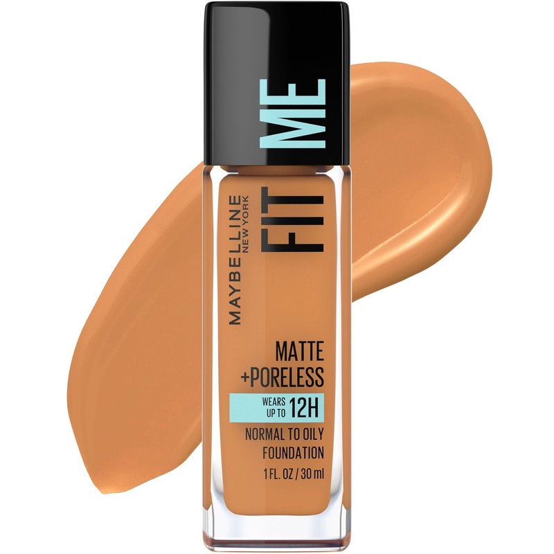 Maybelline Fit Me Matte Poreless Liquid Foundation 334 Warm Sun 1oz