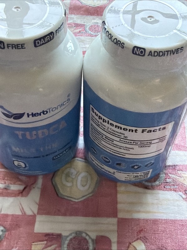 2X Herbtonics TUDCA & Milk Thistle 1000mg 60 Vegetarian Capsules Ea 01/01/2028 gallery