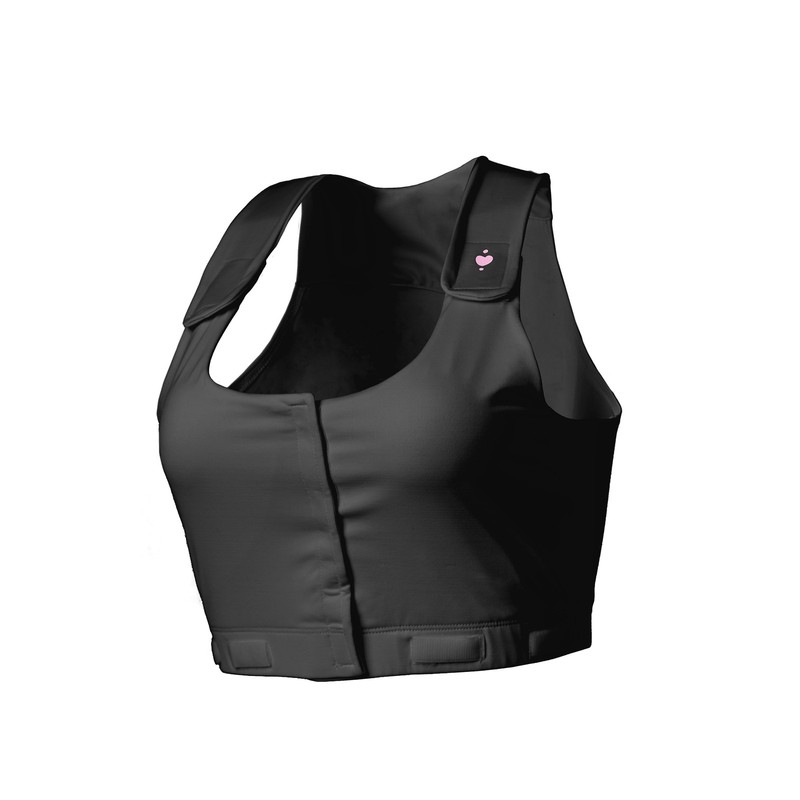 heart&core Larissa Bra Post-Surgery Bra Drainage Bulb and Storage Black XL