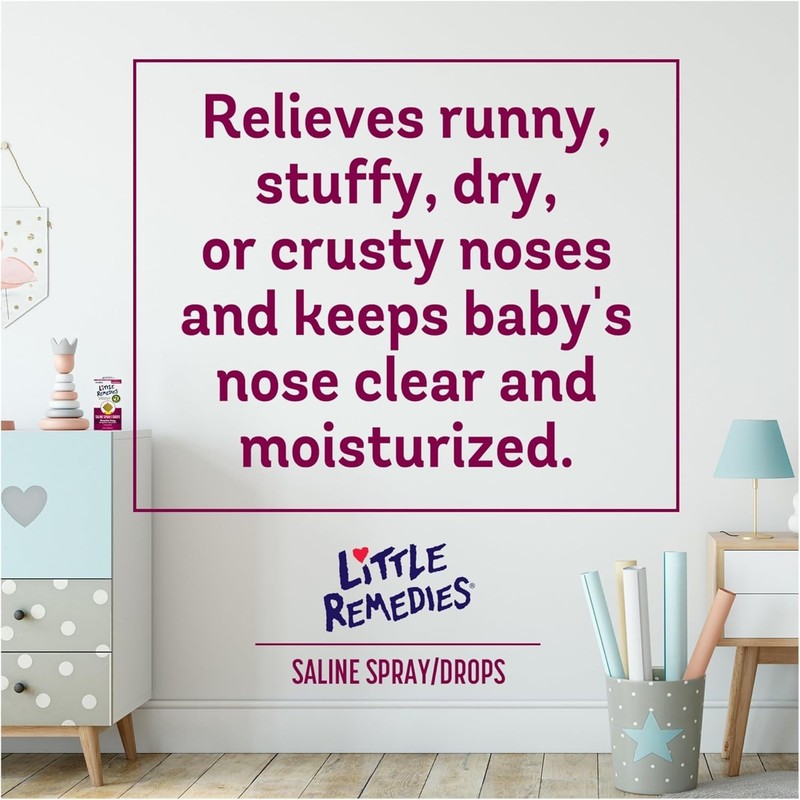Sterile Baby Saline Nasal Spray and Drops, Safe for Newborns to Relieve Stuff... gallery