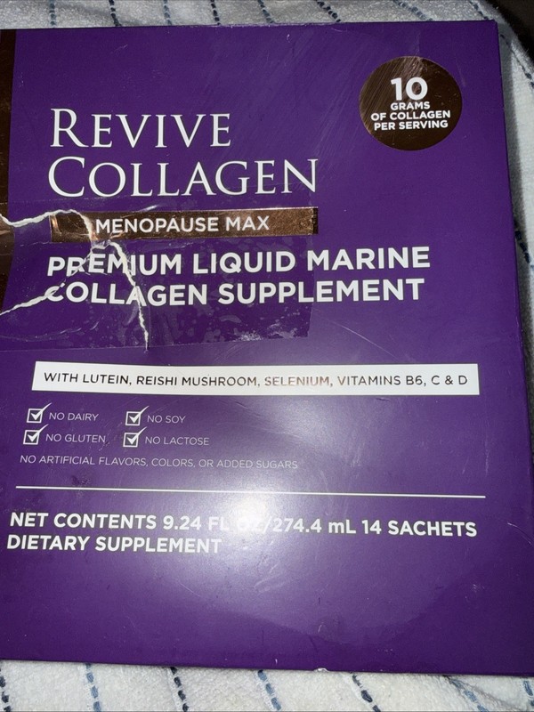 Revive Collagen Menopause Max Marine Collagen Supplement 14 Sachets Imperfect Bo