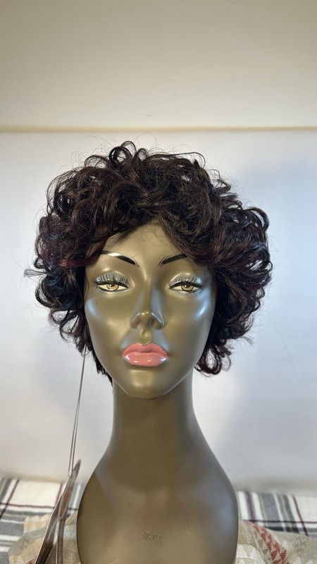 Vanessa HH Shela SP1B/99J Short Curly Human Hair Heat-Resistant Wig Classic Cap