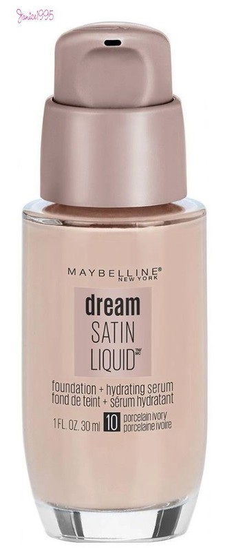 MAYBELLINE Dream Satin Liquid Foundation + Hydrating Serum #10 PORCELAIN IVORY