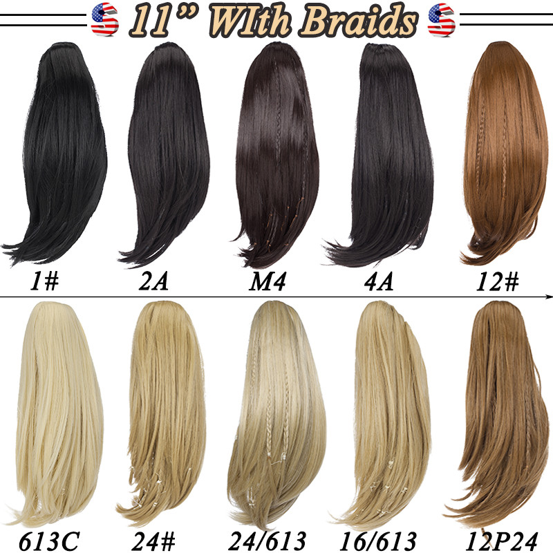 Any Shades Long Curly Hair Claw On Ponytail Clip In Hair Extension Fake Piece US gallery