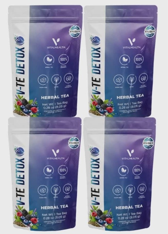 Vital Health Berry flavor -4PACKS V-TE DETOX TEA