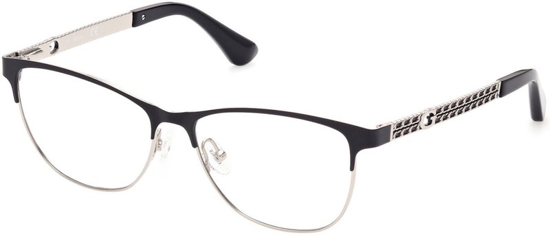 GUESS GU2883 002 Matte Black Metal Optical Eyeglasses Frame 49-14-140 GU 2883 RX