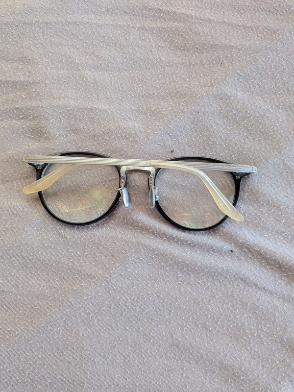 Retro Round Eyeglasses Frank Custom FA6150 Black And Gray In Titanium Unique gallery