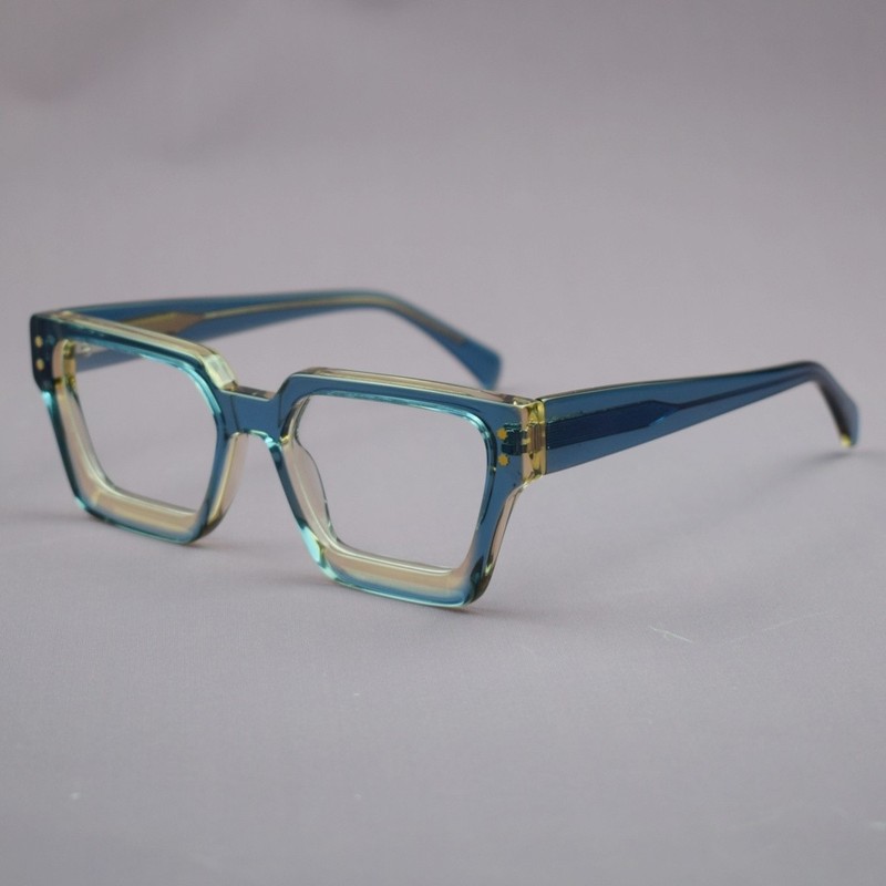 Vintage Acetate Square Eyeglasses Frame for Men Women Fashionable Glasses Frames
