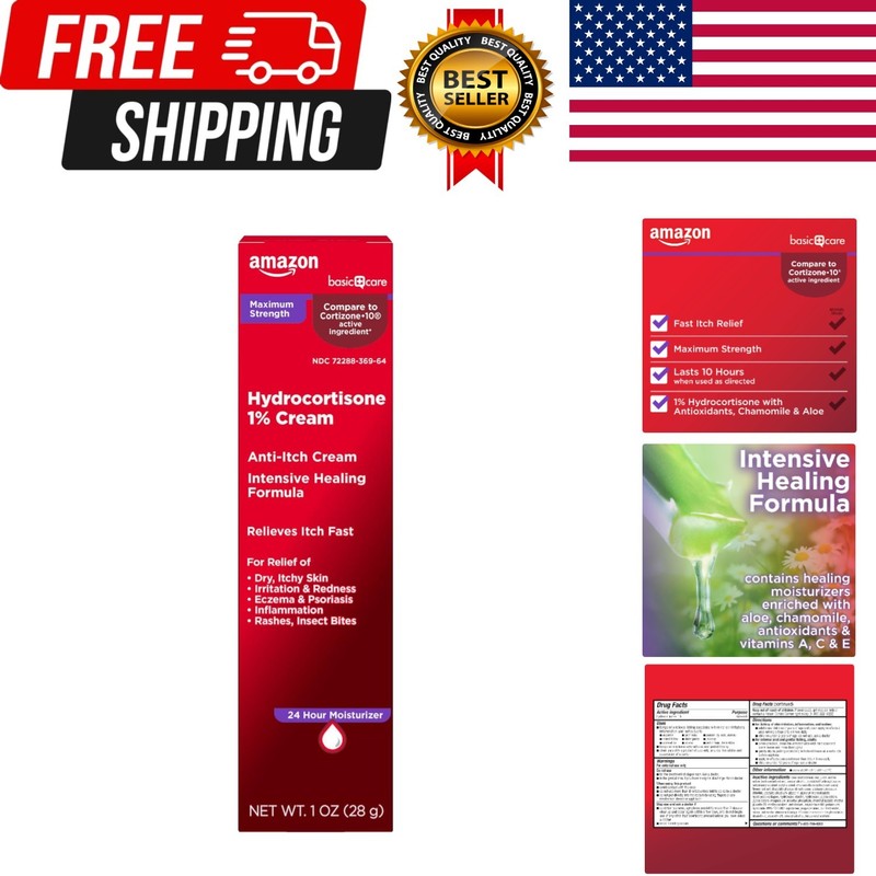 Maximum Strength Anti-Itch Cream, Hydrocortisone 1 Percent Intensive Healing For