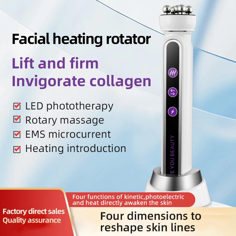 4 In1 Ems Rotating Microcurrent Facial Care Skin Firming and Lifting Massager gallery