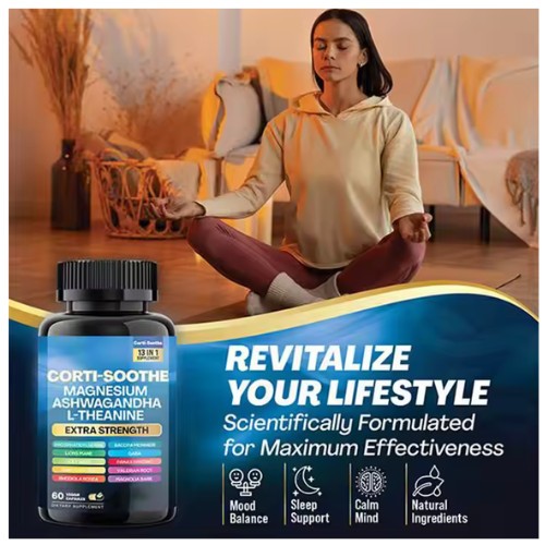 CORTI-SOOTHE Cortisol Magnesium Ashwagandha L-theanine - Relieve Stress++ gallery