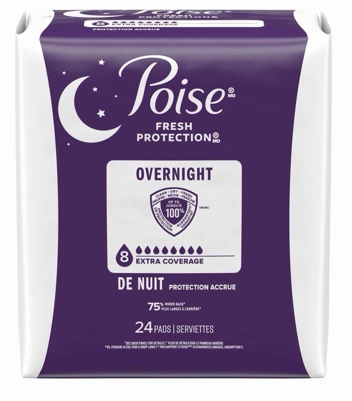 Poise Incontinence Bladder Control Pads OvernightFresh Protection 96Ct Low Price