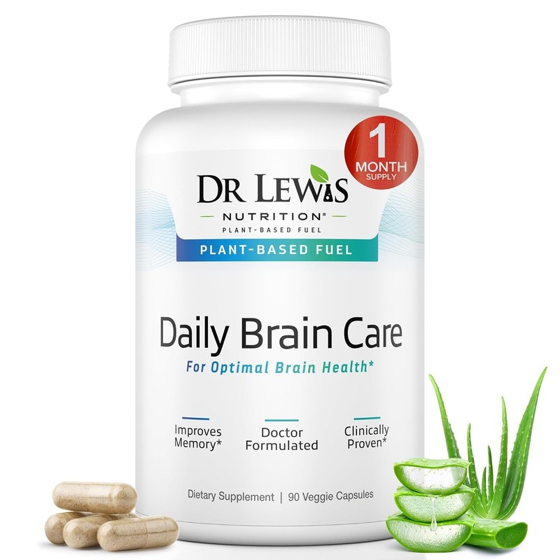 Dr Lewis Daily Brain Care Capsules – Brain Supplements for Memory and Focus with