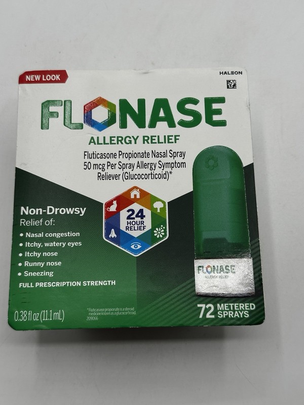 Cracked Package Flonase Allergy Relief Nasal Spray 2 x144 Sprays exp 5/2026