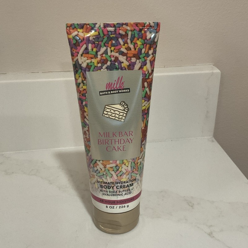 Bath & Body Works MILK BAR BIRTHDAY CAKE Body Cream Lotion – 8 oz – NEW