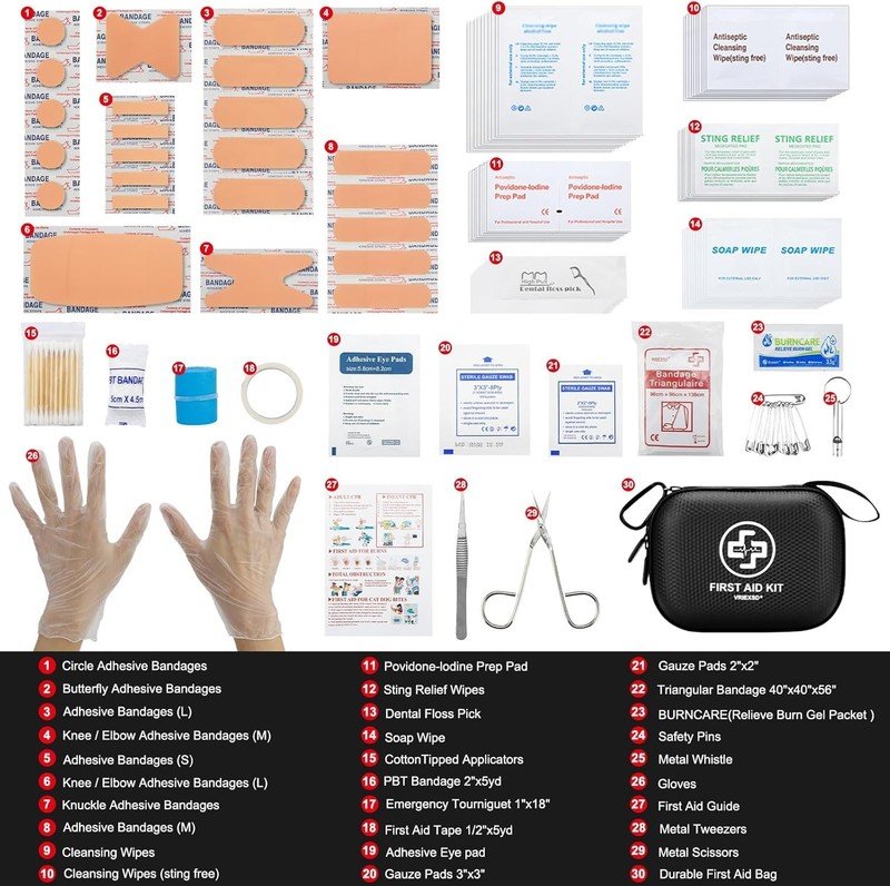 Essential 150-Piece Waterproof First Aid Kit for Home, Travel & Outdoor Use gallery