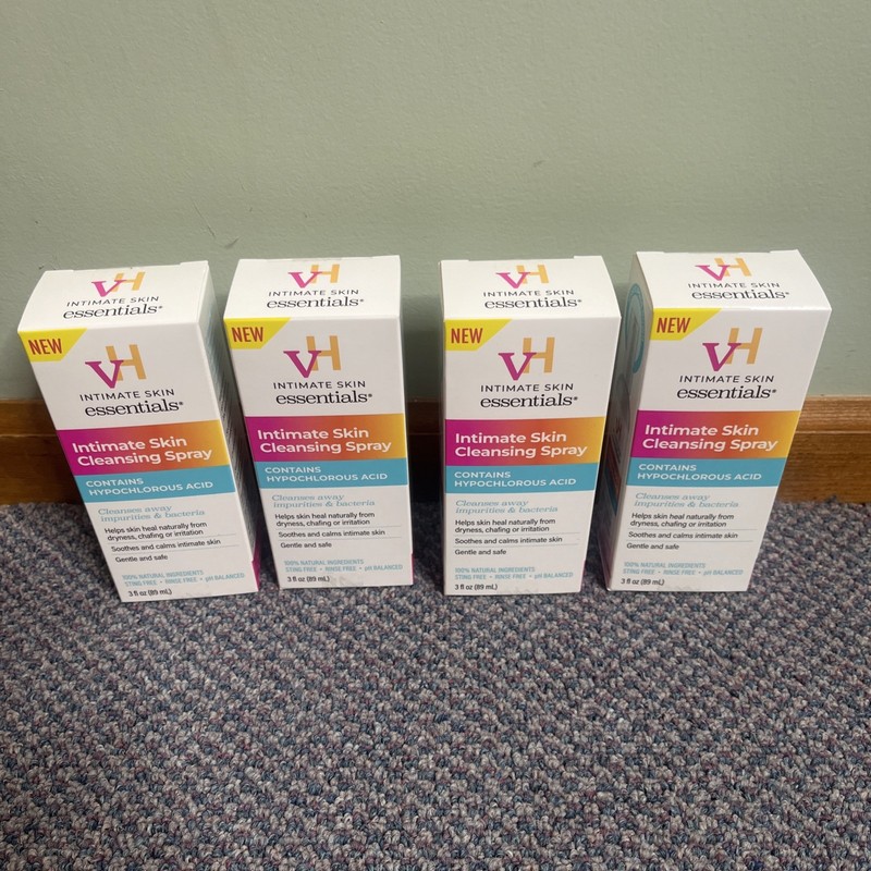 4x vH essentials Intimate Skin Cleansing Vaginal Soothing Spray – 3 fl oz