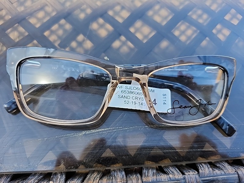 Sean John WF SJLO6027WM Sand Crystal Eyeglass Frames 52 19 145 NWT $114 MSRP gallery