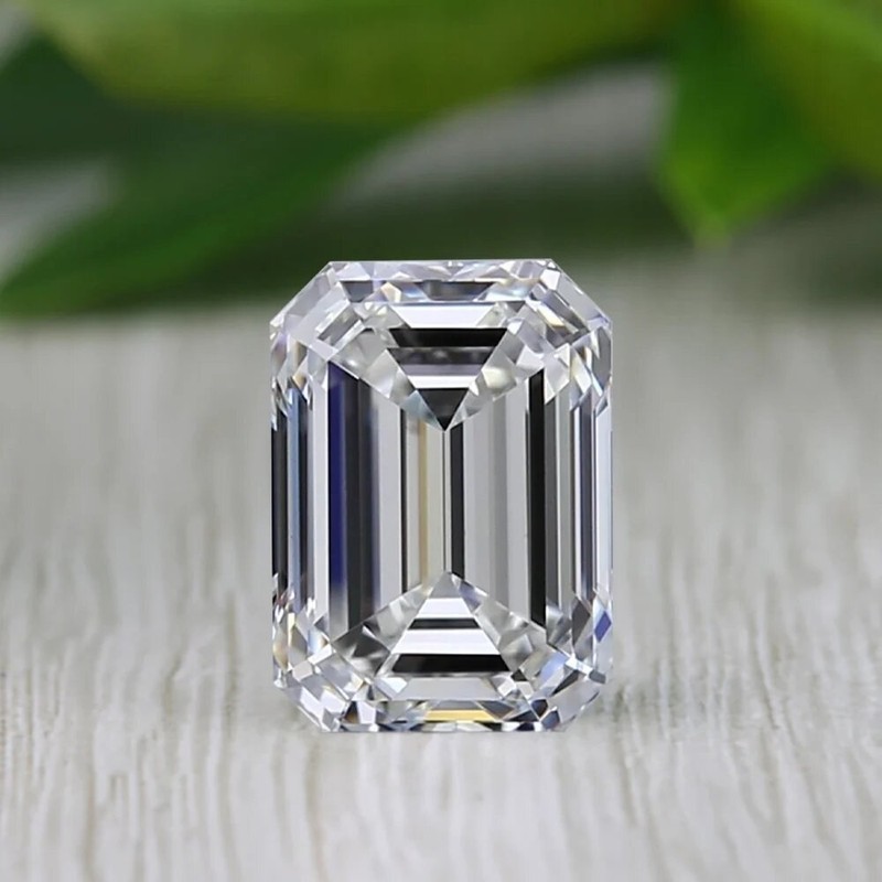 8 Ct Lab-Grown Certified CVD Loose Diamond D Color VVS1 Clarity Emerald Cut