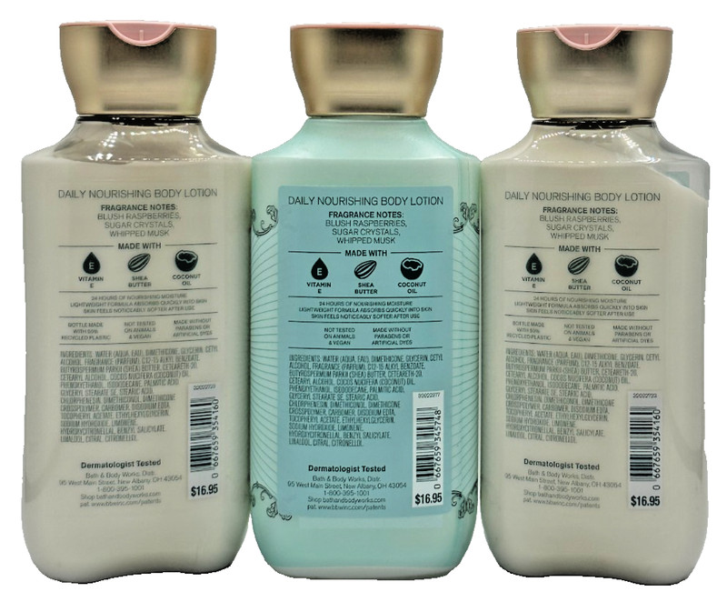 NEW Bath & Body Works LOT of 3 Bottles Sweetest Song Body Lotion Cream 8 oz gallery