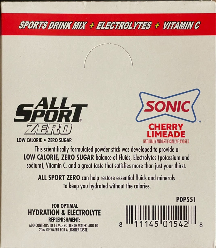 All Sport Zero Sonic Cherry Limeade - Sports Drink Sticks - 50 Count gallery