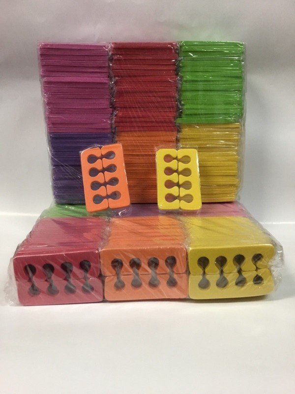 1000 pairs disposable hard foam toe separator individual warp ( 2000 pcs )