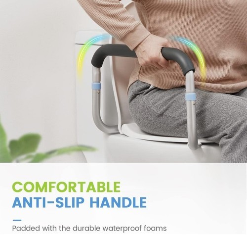 Medical Toilet Safety Rail - Adjustable Compact Support Frame With Hand Rails gallery