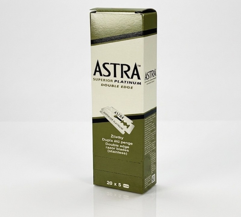 100 ASTRA Superior Platinum Double Edge Shaving Blades Old Stock Made in Russia gallery