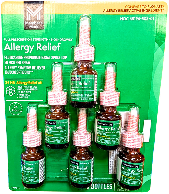 Member’s Mark Allergy Relief Fluticasone Propionate Nasal Spray 6x 0.62 oz 02/27