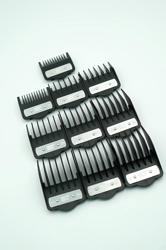 Supreme Trimmer Magnetic Guide Combs | 10 Guards for Clippers | CMG150 Black gallery
