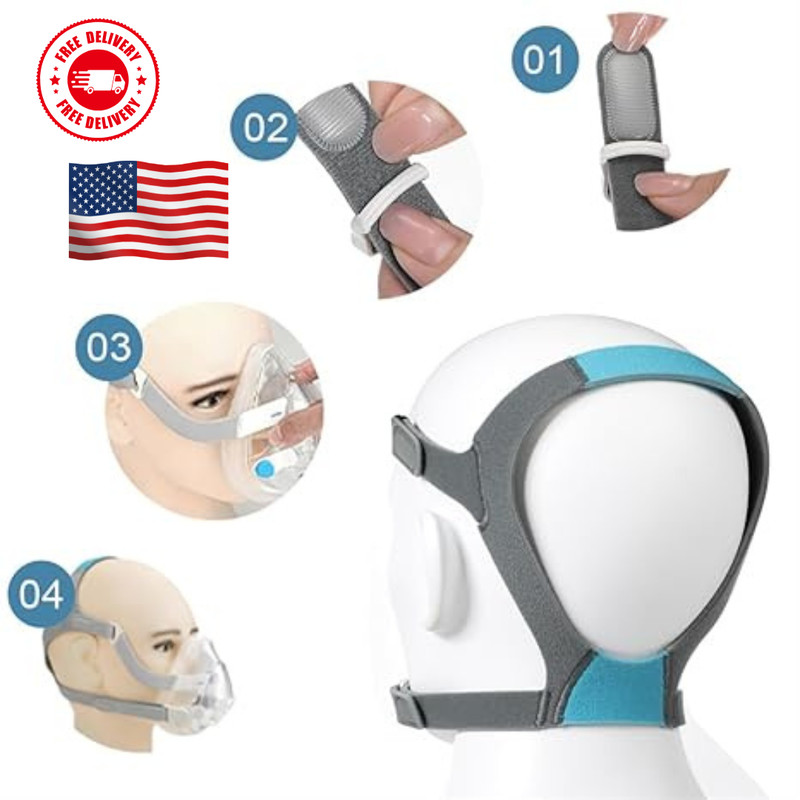 2 Pack CPAP Headgear for Resmed AirFit N20 with Magnetic Clips, Replacement Head