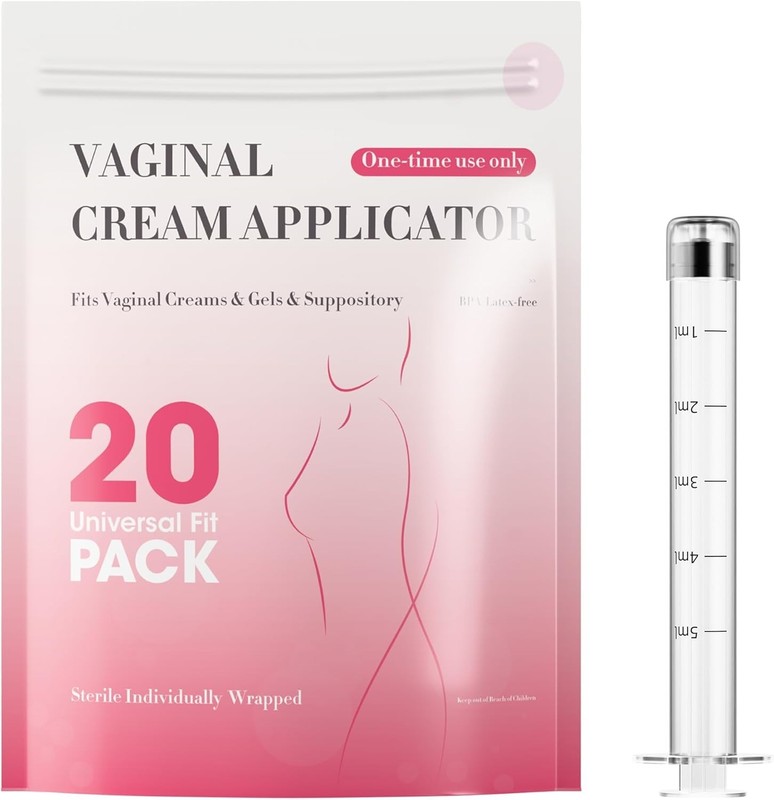 Hygienic 20 Pack Disposable Vaginal Applicators for Medication & Lubricants