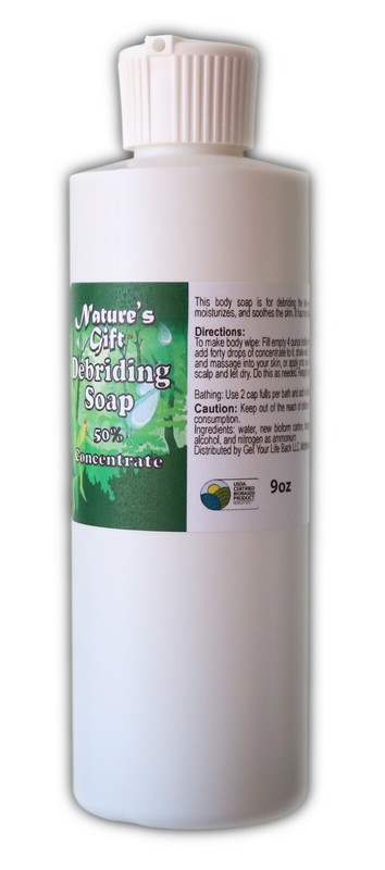 NEW ……Morgellons Debriding Soap available in 9 oz ( 50% concentrate)