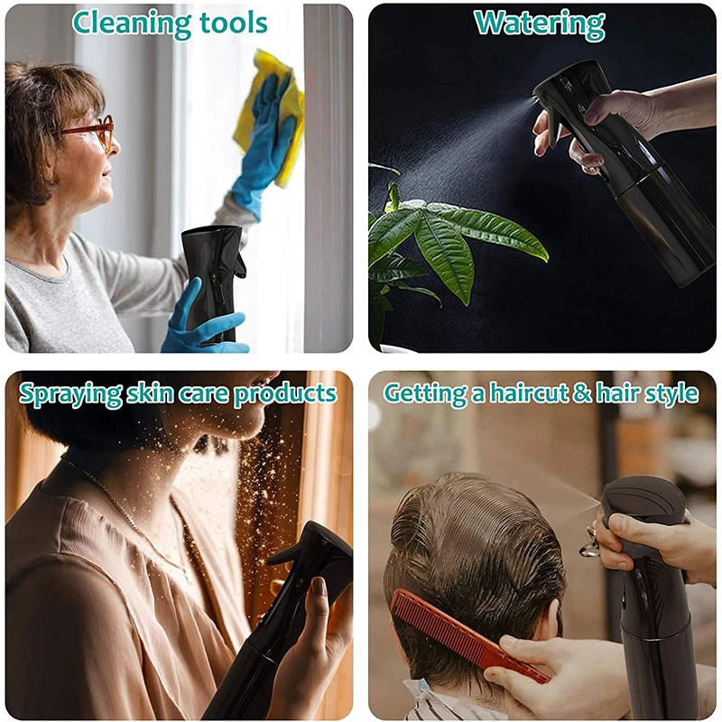 Continuous Mist Hair Spray Bottle Barber Water Sprayer Salon Plant Mister Tools gallery