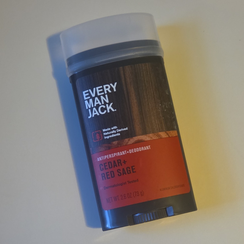 Every Man Jack Men’s Antiperspirant + Deodorant Stick, Cedar + Red Sage 2.6oz