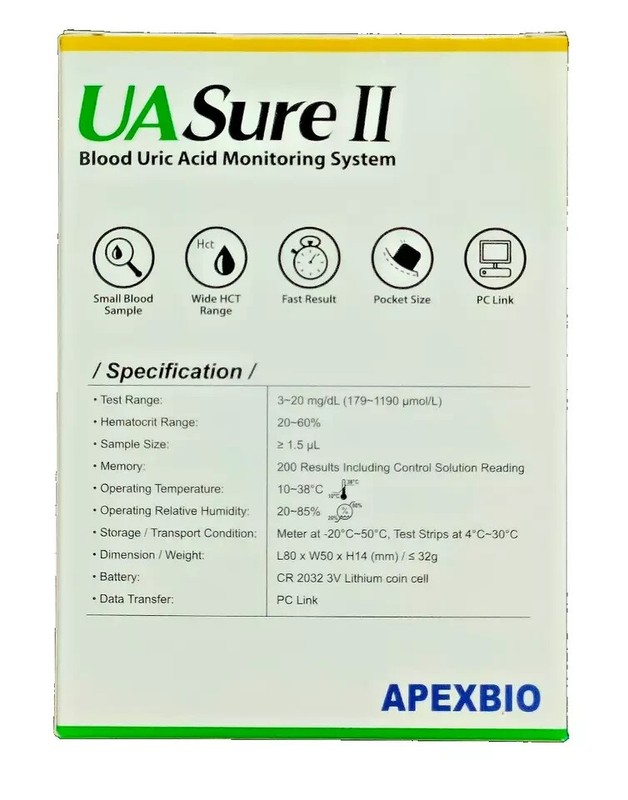 UASure II Blood Uric Acid Monitoring System for Uric Acid Home Gout Monitor gallery