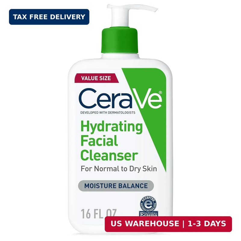 CeraVe Hydrating Facial Cleanser, Moisturizing Face Wash For Dry Skin, Hyaluroni