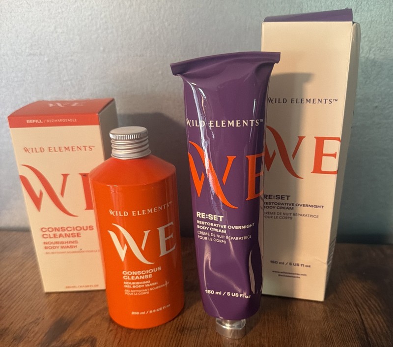 Wild Elements Body Wash & Body Cream Set of 2 -New In Box