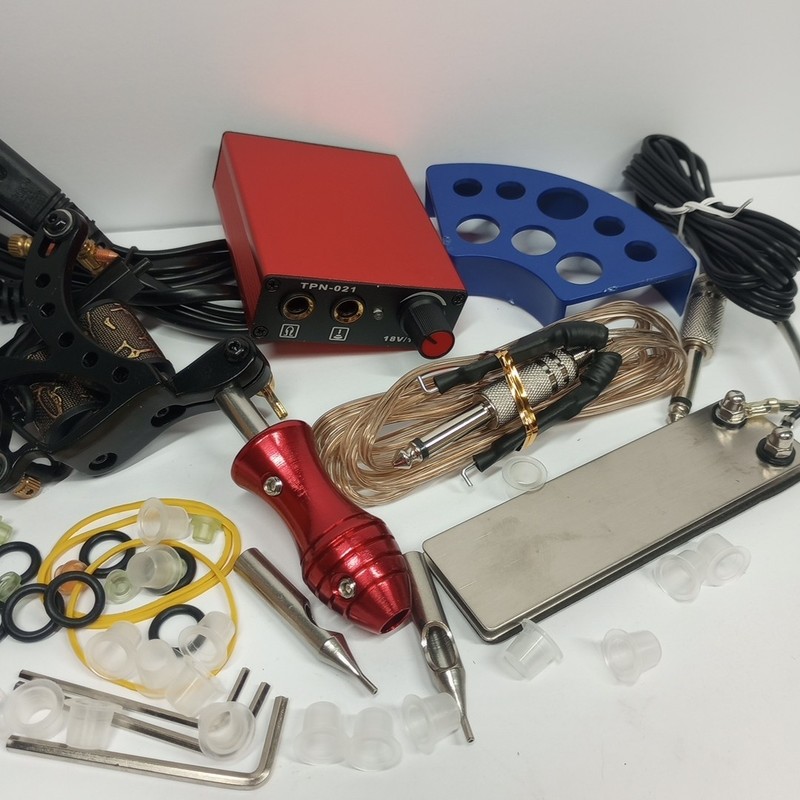 Tattoo Machine & Accessories Gun Power Supply Clip Cord Foot Pedal Tube Tip Grip gallery