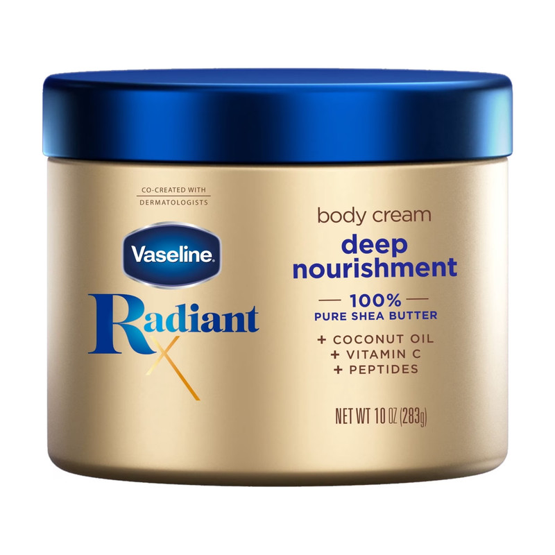 Vaseline Radiant X Deep Nourishment Body Cream 100% Pure Shea Butter 10 Oz Each
