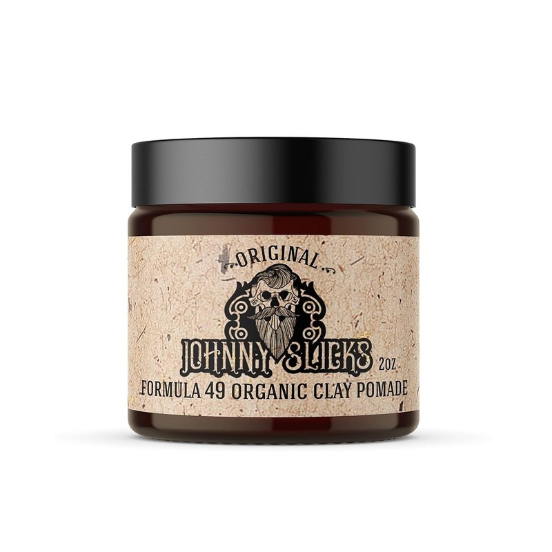 Johnny Slicks Formula 49 Organic Clay Pomade Firm Hold Matte Finish 2oz Original