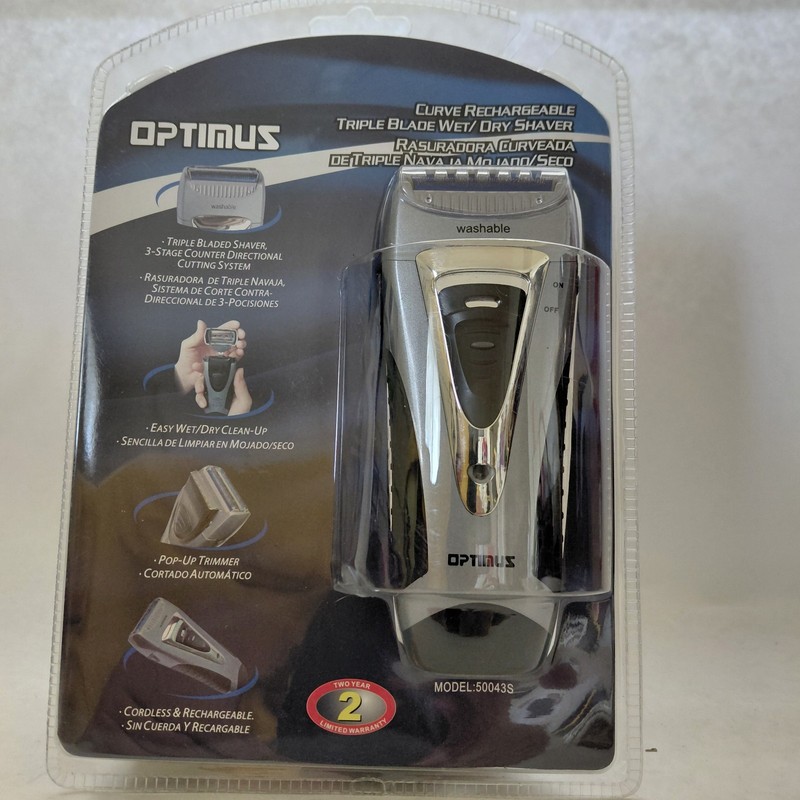 Optimus Curve Rechargeable Triple Wet and Dry Men’s Shaver w Super Lift Function